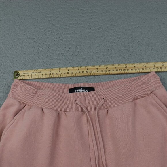 YoungLa Sweatpants Womens Large Pink Drawstring Athletic Comfort College - Picture 3 of 15